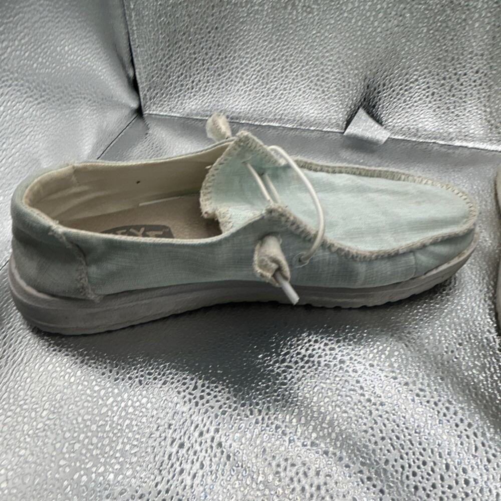 HEYDUDE Wendy Boho Stitch Sky Blue Women's Size 7 Slip-On Casual Shoes‎ - Picture 9 of 16